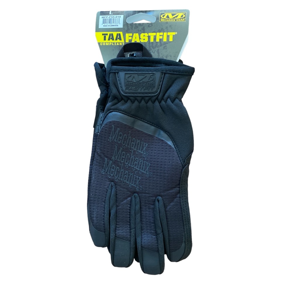 NWT Mechanix Wear Size: Large TAA Compliant Fast Fit Black Glove